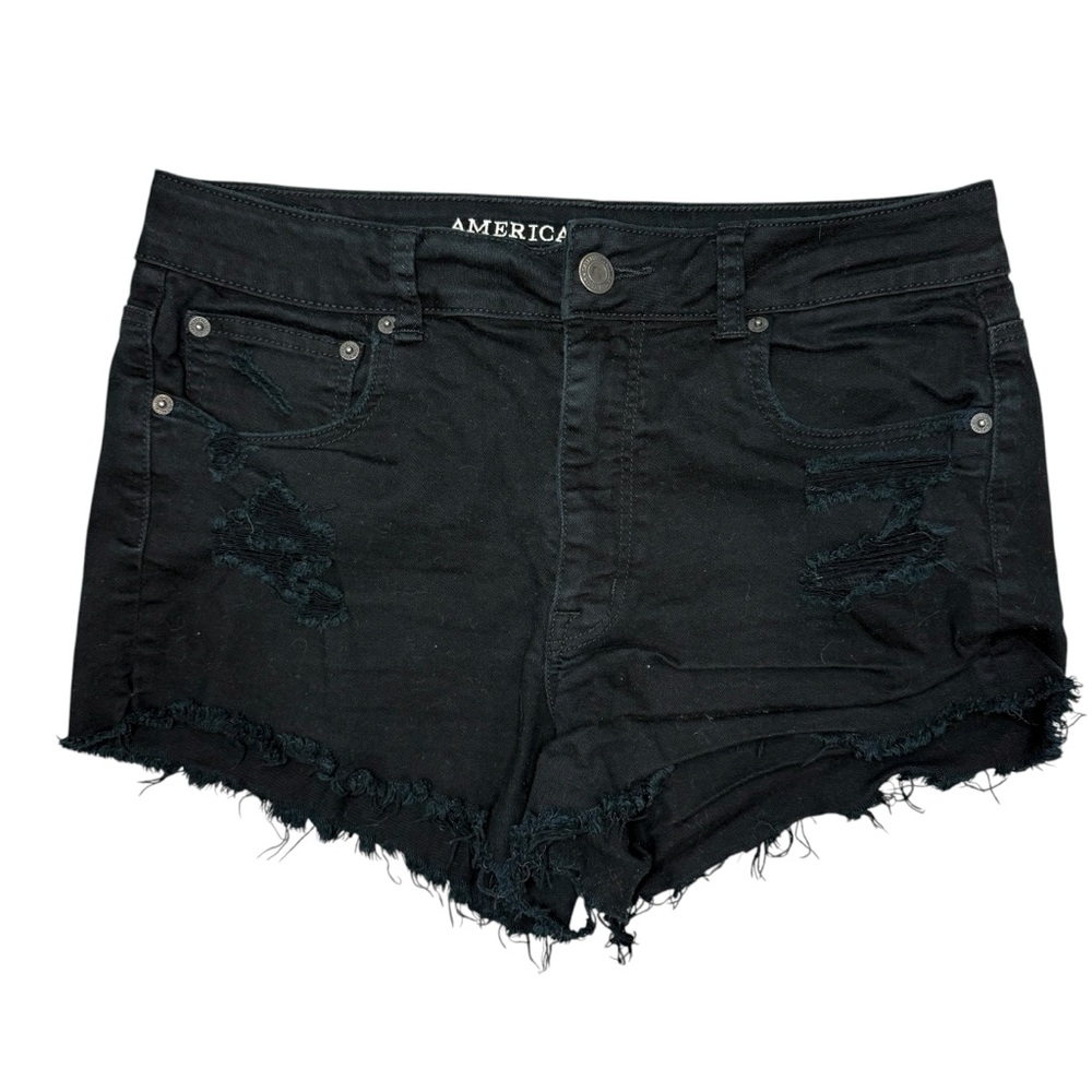 American Eagle Outfitters Women's Hi Rise Festival‎ Black Shorts Sz 12